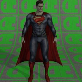 Modelo 3d de Superman de acero