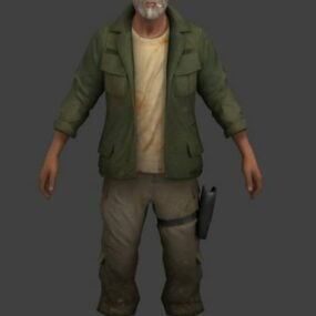 Bill Old Man Character 3d model