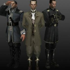 Dishonored – Modelo 3D do Resistance Trio