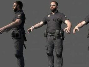 3д модель полицейского Лапда