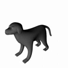 Perro negro modelo 3d