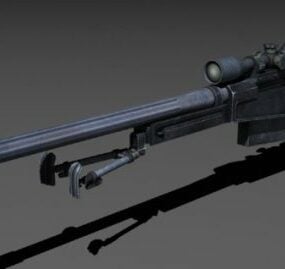 Pistola de rifle Aw50 modelo 3d