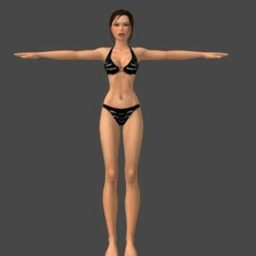Lara Bikinimeisje 3D-model