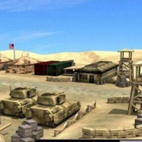 3D-Modell des Militärlagergebäudes