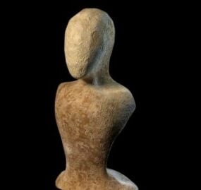 Dekoratives 3D-Modell einer menschlichen Statue