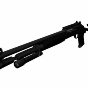 Tembakan Otomatis M4 Model Super 3d
