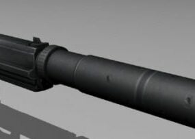 Tabanca Tüfek ve Mermiler 3D model