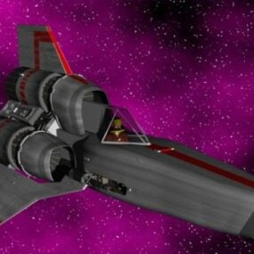 Battle Star Galactica rymdskepp 3d-modell