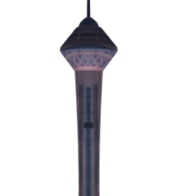 Modelo 3d del edificio de la torre Milad de Teherán