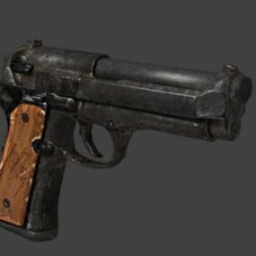Old Beretta 92 Pistol 3d μοντέλο