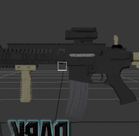 M4 Gun Weapon 3d-modell