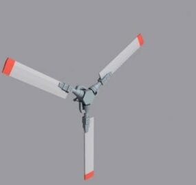 Heckrotor-Hubschrauber 3D-Modell