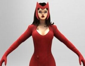 Kızıl Kahraman Kadın 3D modeli