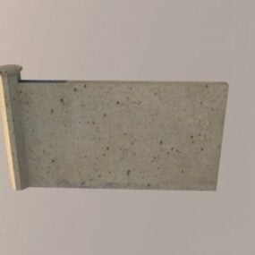 3d модель старої бетонної стіни