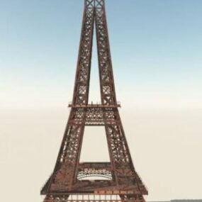 Modelo 3d del edificio de la Torre Eiffel