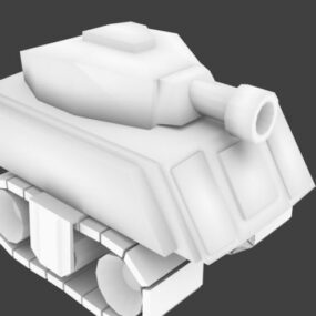 कार्टून टैंक 3डी मॉडल