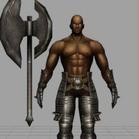 Warrior Knight Soldier Man Character 3d model