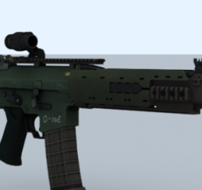 Ak5c Machine Gun 3d model