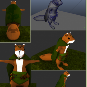 Eichhörnchen-Magier 3D-Modell