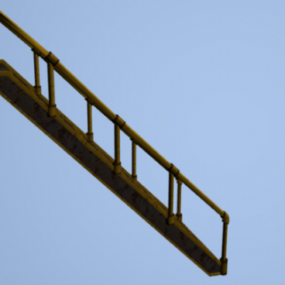 Iron Railing Building Guardrail 3d model