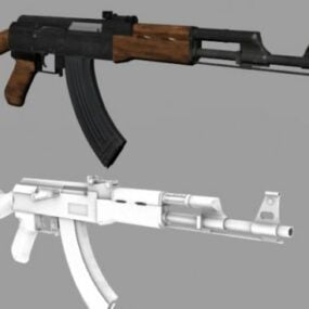 Highpoly Pistolet Ak-47 modèle 3D