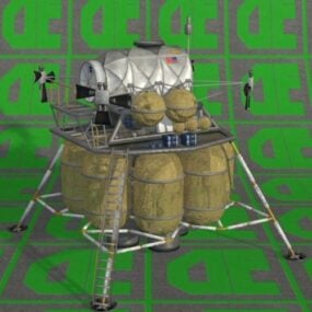 Modello 3d del lander Nasa Moon Robot