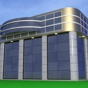 Glazen kantoorarchitectuur Gebouw 3D-model