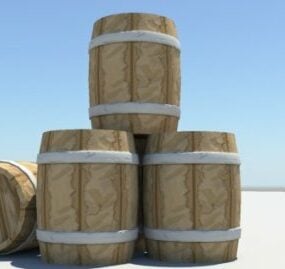 Medieval Barrels 3d model