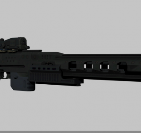 Mô hình vũ khí Railgun 3d