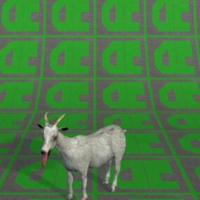 نموذج حيوان الماعز البري ثلاثي الأبعاد