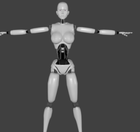 3D model ženského robota