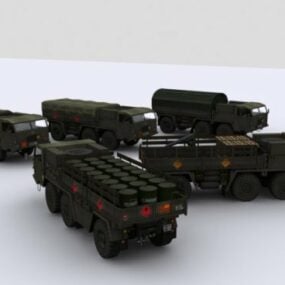 Německý armádní náklaďák 3D model