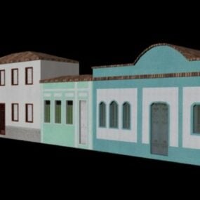 Model 3D domów miejskich
