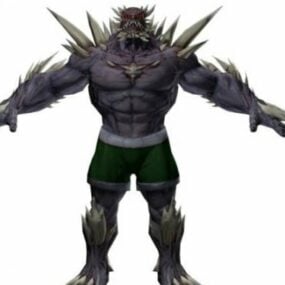 Modello 3d del personaggio del gioco Doomsday Monster