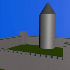 Podstawowe Castle -cartoon- 3d model