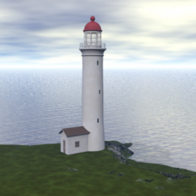 灯台の建物3Dモデル