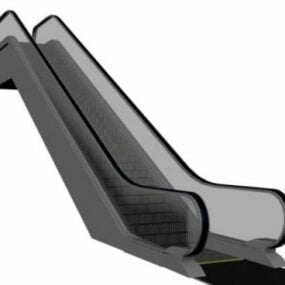 Modelo 3d de escada rolante única