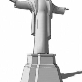 3d модель статуї Христа Спасителя в Ріо-де-Жанейро