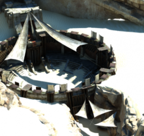 Modelo 3D do edifício da Arena do Deserto