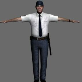 Homme de sécurité modèle 3D