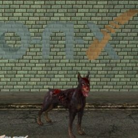 3d модель собаки-зомбі