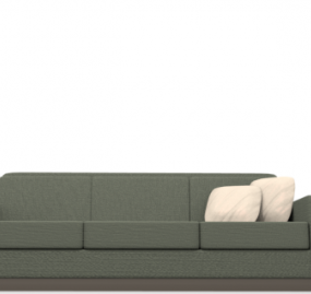 نموذج أريكة خضراء حديثة ثلاثية الأبعاد