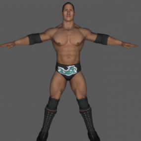 Smackdown Vs Raw 2008 – The Rock 3D-Modell