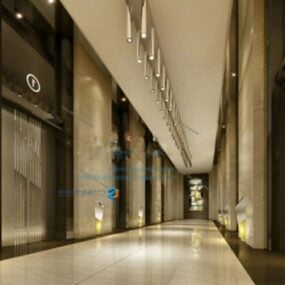 Luxury Hotel Corridor 3d model