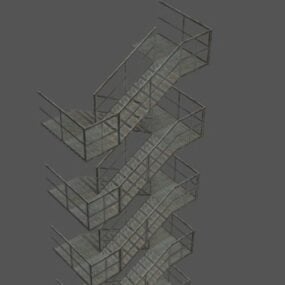 3д модель аварийной лестницы