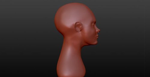 Skulptur weiblicher Kopf