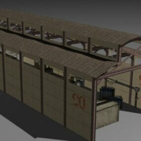 Ausstellungswerkstattgebäude 3D-Modell