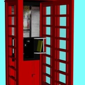 Model 3D brytyjskiej budki telefonicznej