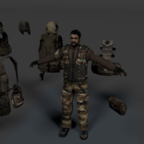 Bf2 Mac Soldier 3d-modell