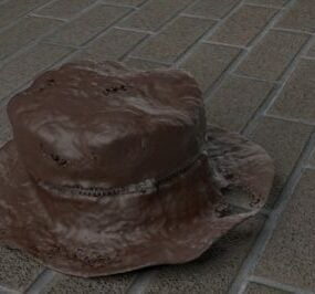 Chapeau en cuir modèle 3D
